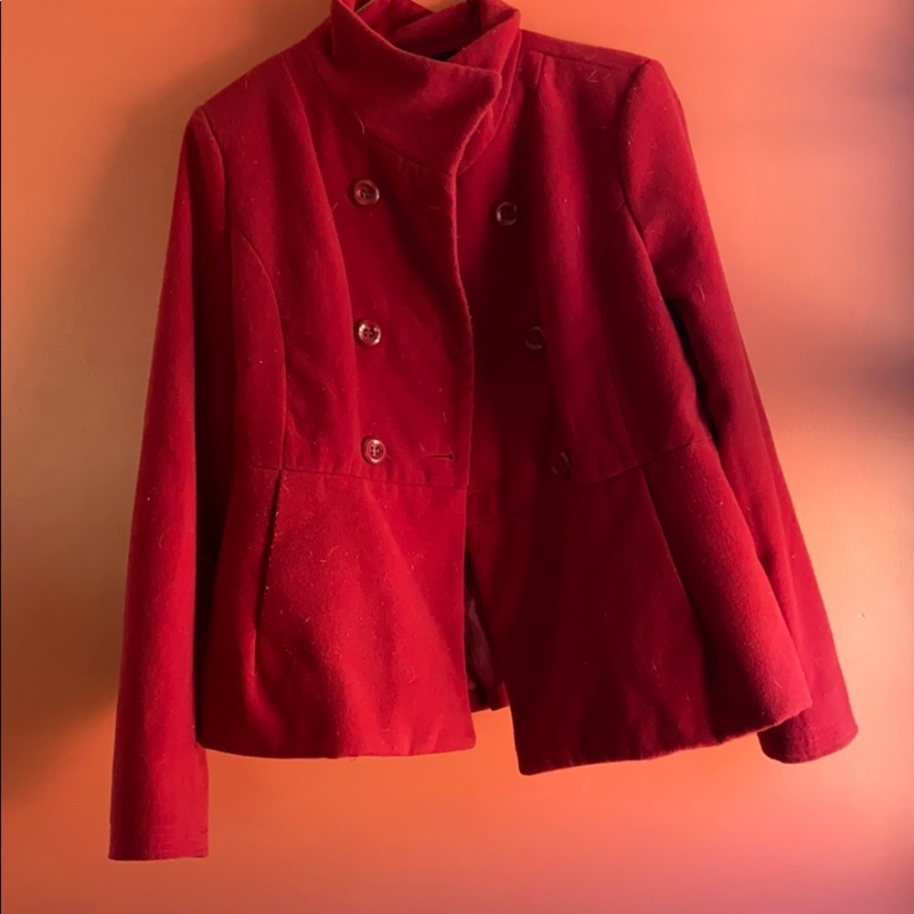 Red Pea Coat
